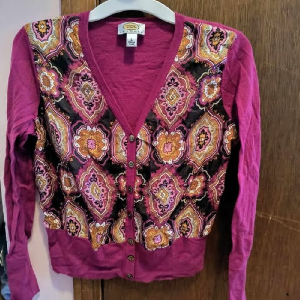 Bright Pink Talbot's cardigan